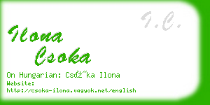 ilona csoka business card